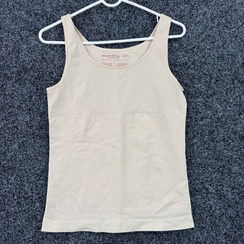 Shapermint Essentials Empetua Compression Tank Top Beige 2XL Nude Scoop Neck